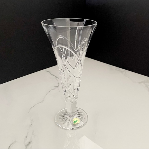 9" Footed Flute Style Vase by Waterford Crystal - Picture 1 of 8